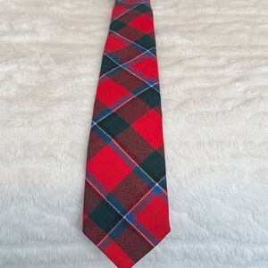 Classic Red and Black Plaid Tie